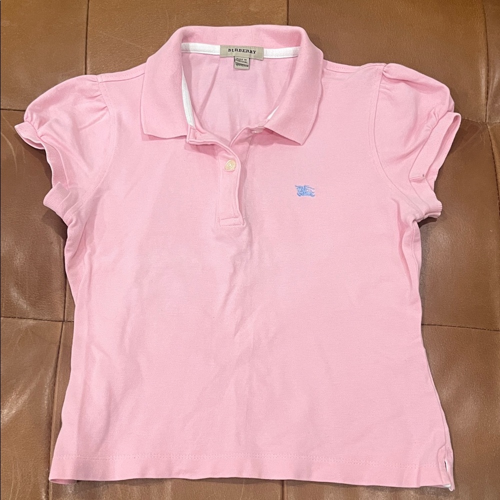 Burberry Light Pink Kids Polo Shirt